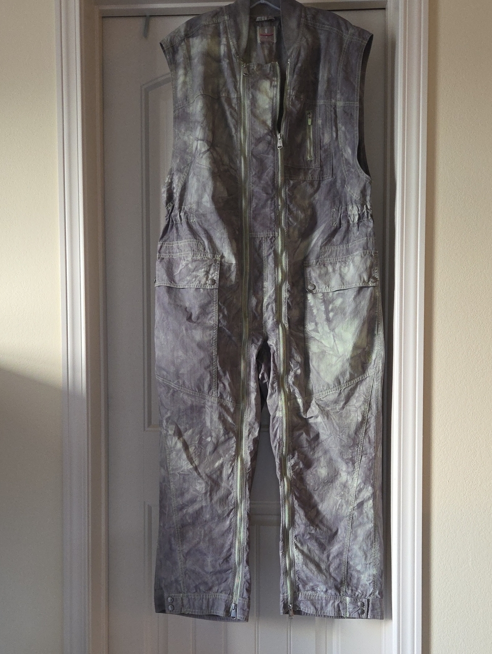 FP Movement by Free People Sleeveless Utility Jumpsuit, Washed Gray-Green, Sz M